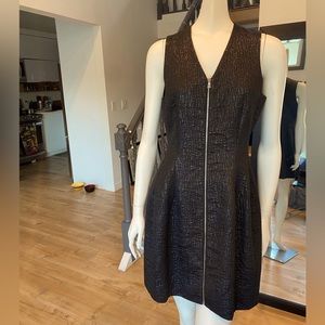 Cut 25 LBD hourglass vest dress, textured fabric with a front zip size 8